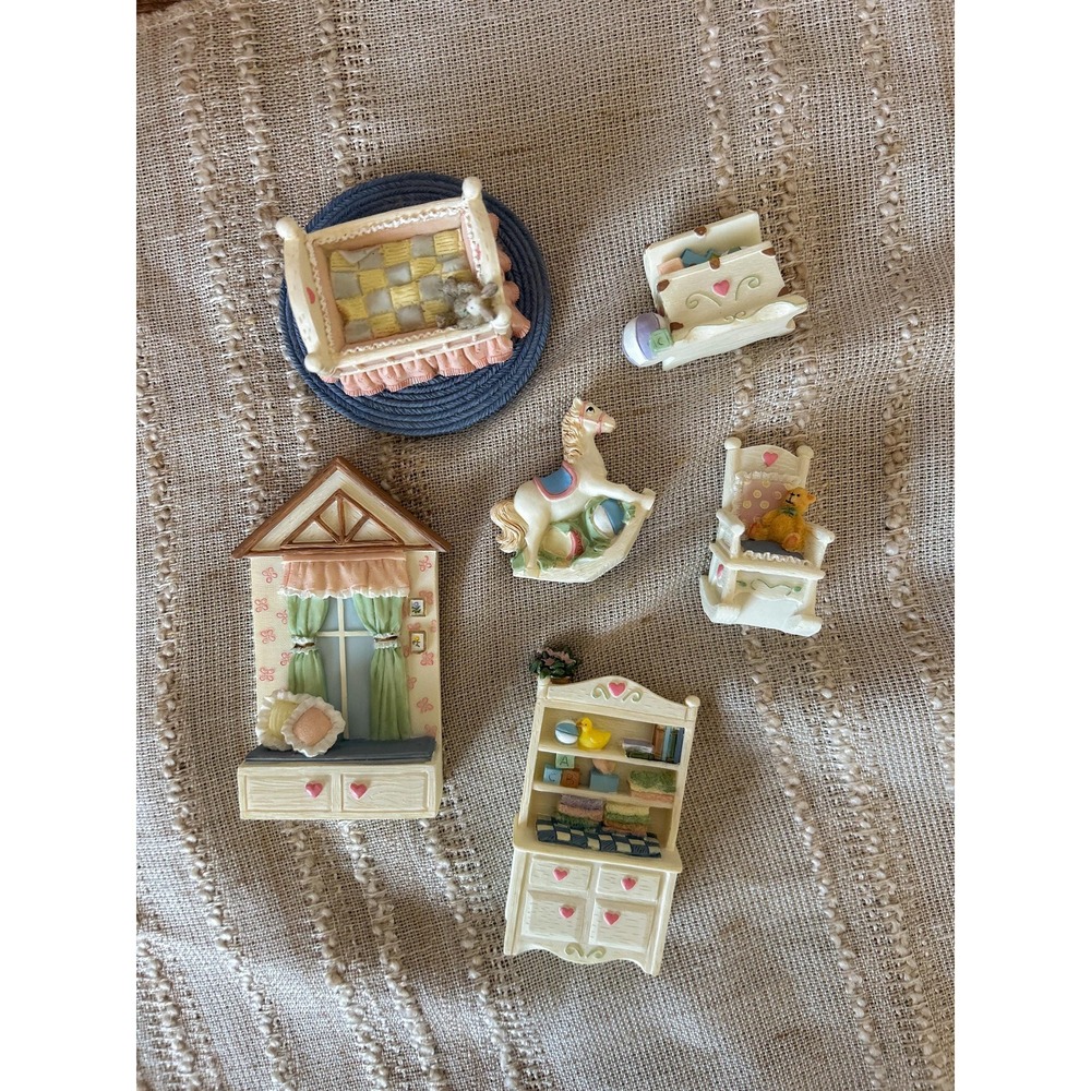 Vintage Avon Victorian Memories Nursery Set - Miniature Dollhouse Furniture - Picture 2 of 5